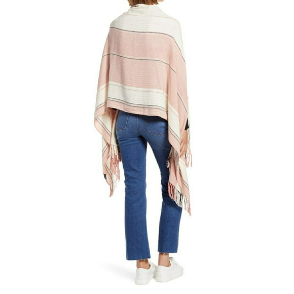NWT Madewell Maui Stripe Silk Noil Cape Scarf - Picture 3 of 12
